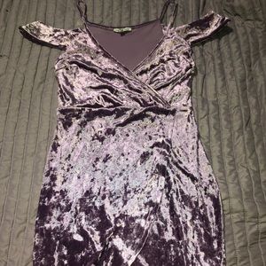 Purple Charlotte Russe Dress with slit down the middle